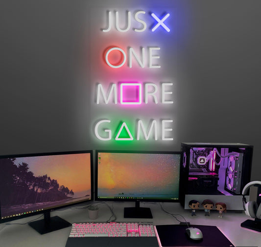 Just One More Game Neon Sign
