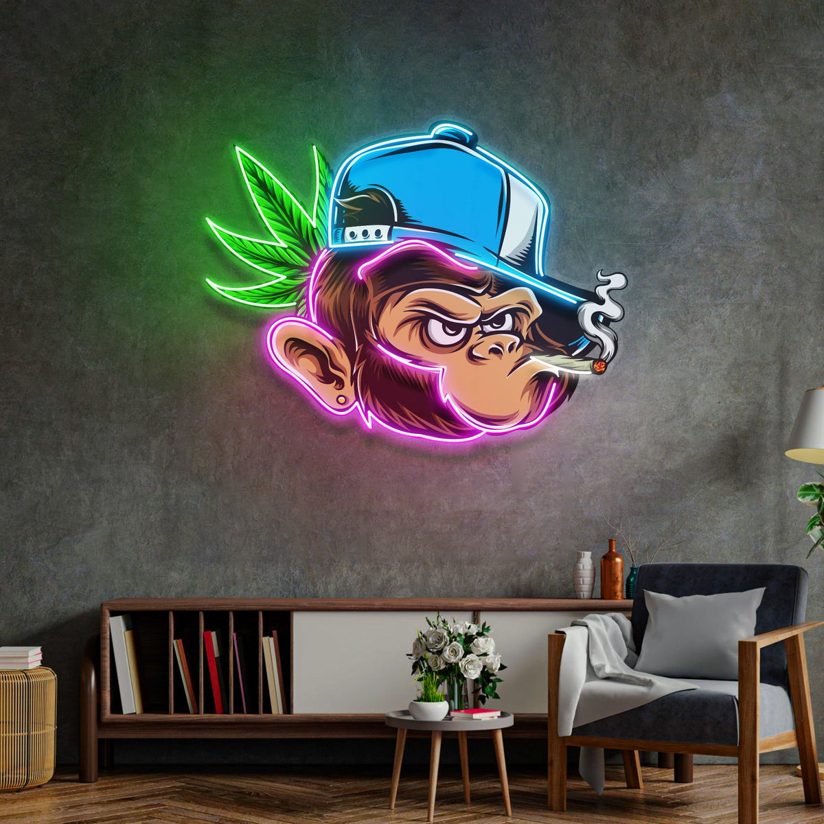 Led Monkey Naughty Monkey LED Neon Sign Light Pop Art – acrylicsheetsindia