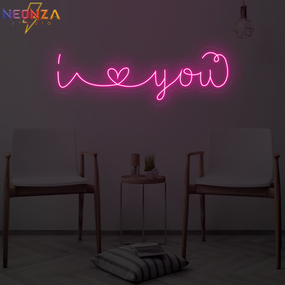 i love you Neon quote Sign pink