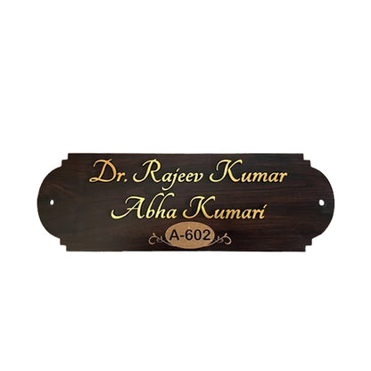 Rounded Wooden Name Plate
