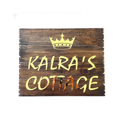 Rustic Wooden Name Plate
