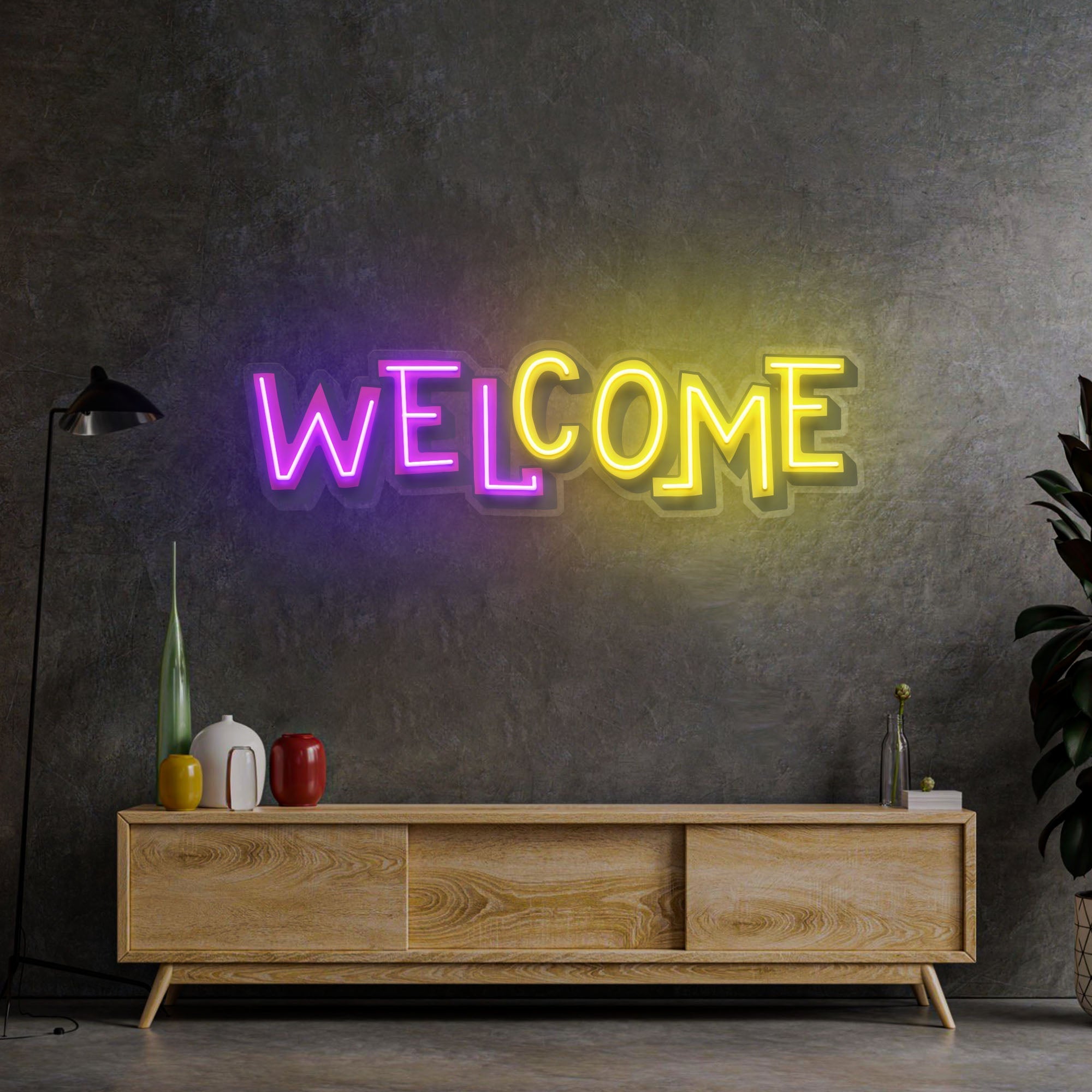Welcome LED Neon Sign Light Pop Art – acrylicsheetsindia