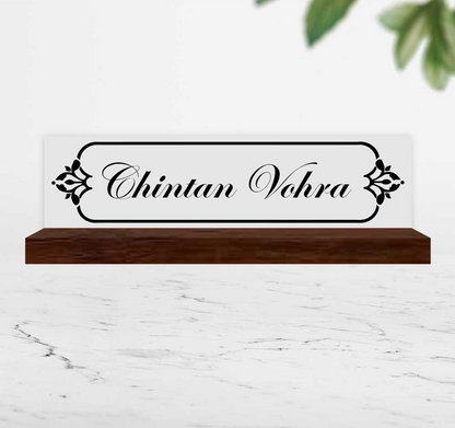 Excelus Office Desk wooden Name Plate - Decorative