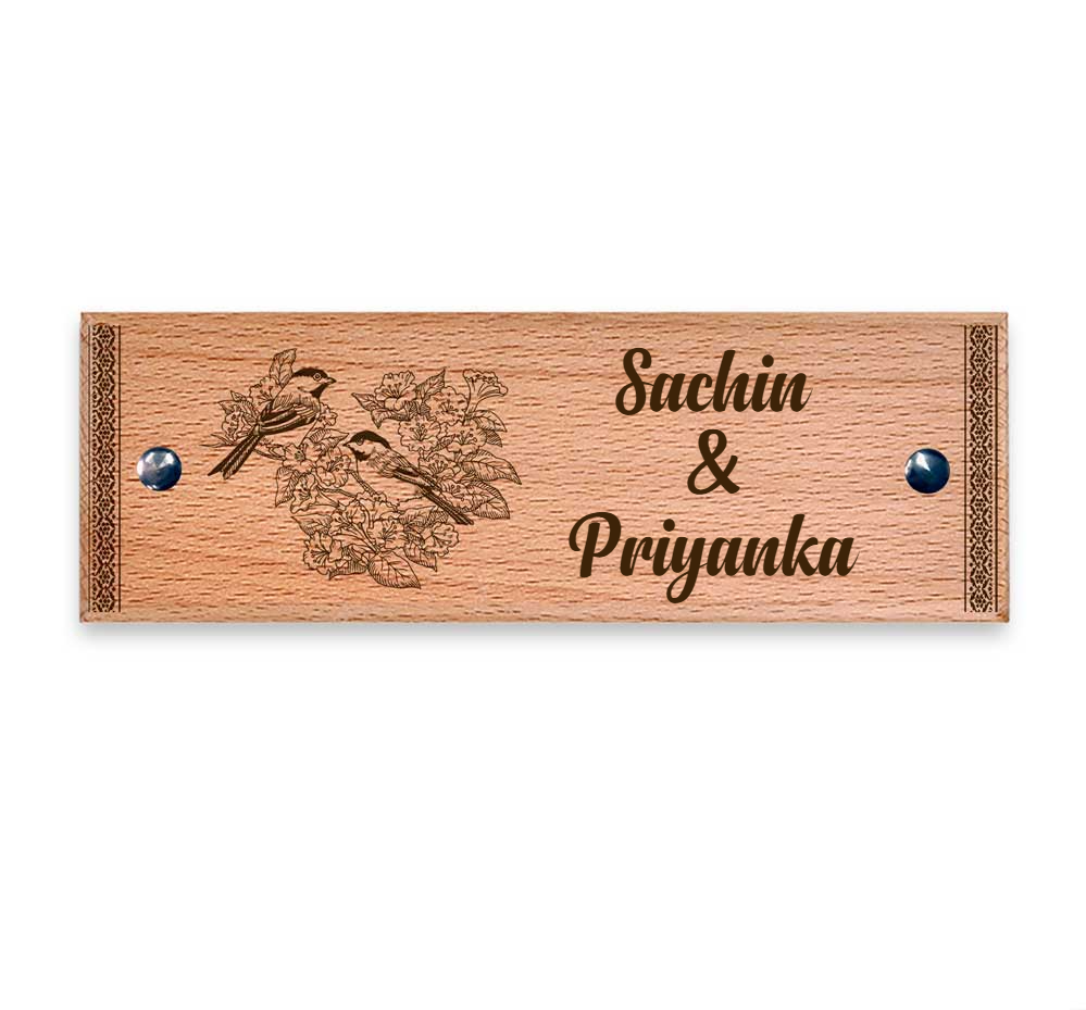 Branch of Love - Wooden Name Plate