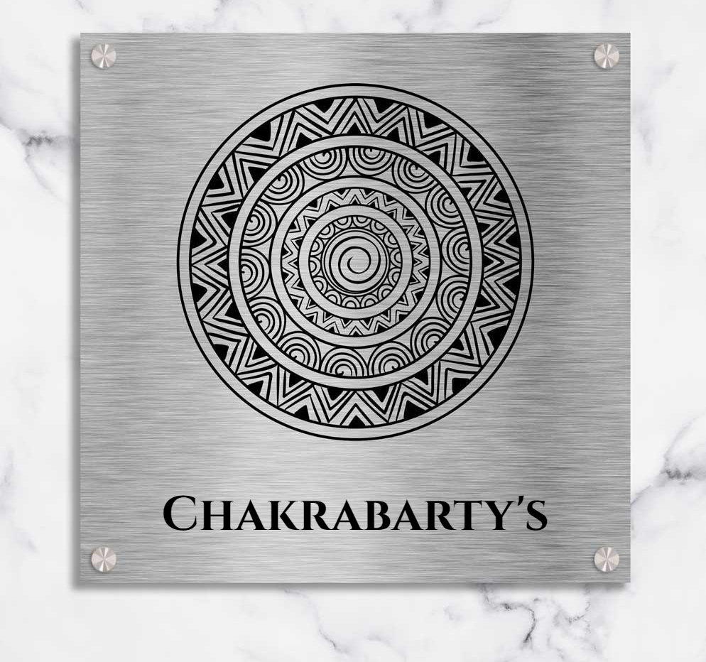 Chakradhari (Madhubani) - Stainless Steel Name Plate