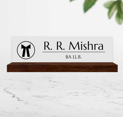 Excelus Office Desk Name Plate - Advocate
