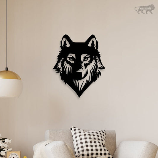 3D Wolves Face Wall Art