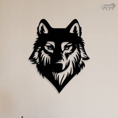 3D Wolves Face Wall Art