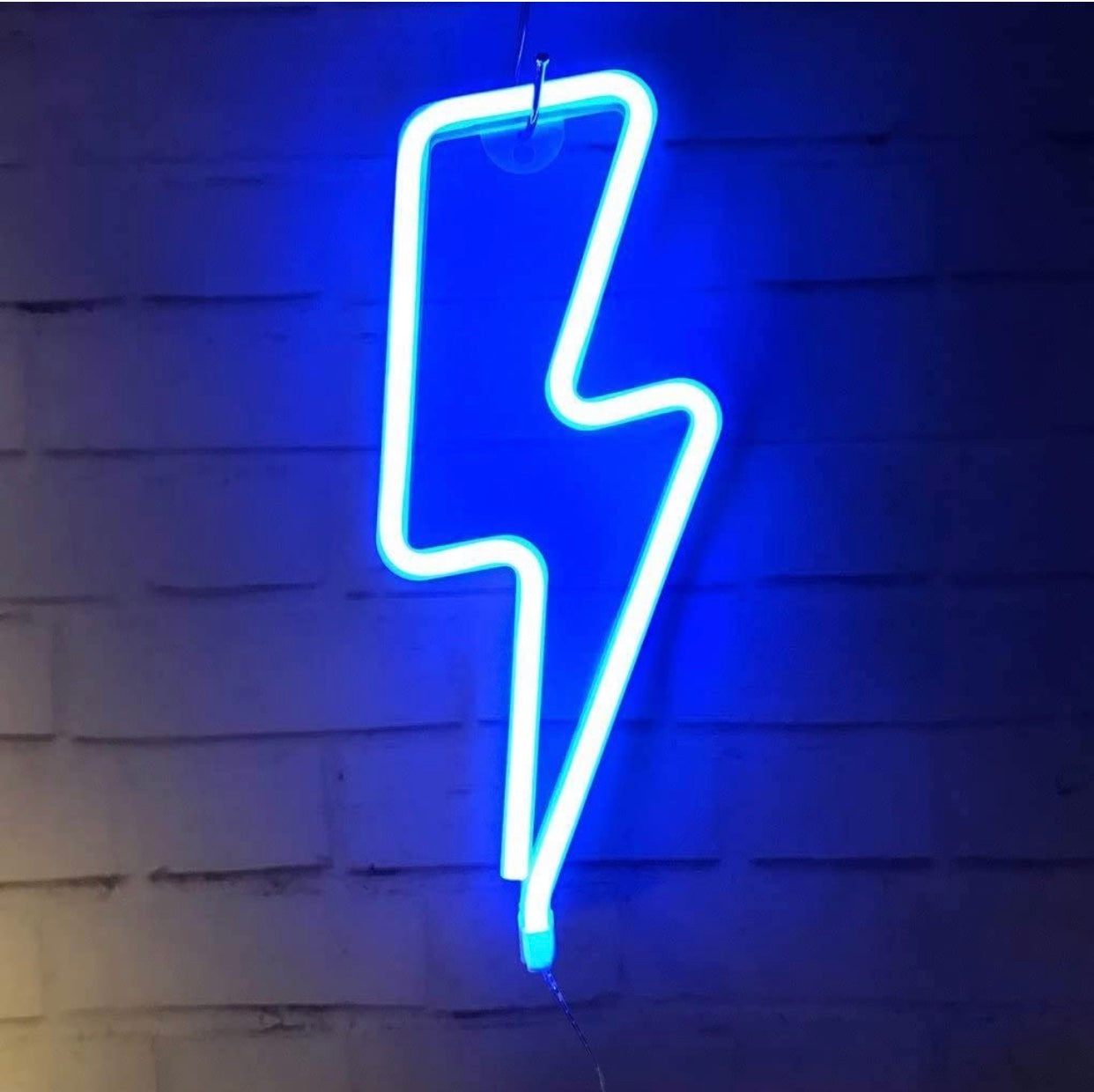 Lightning Bolt Neon Sign blue