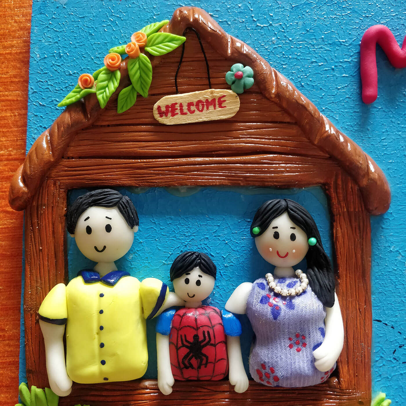 Clay Nameplate for Family - Three Characters