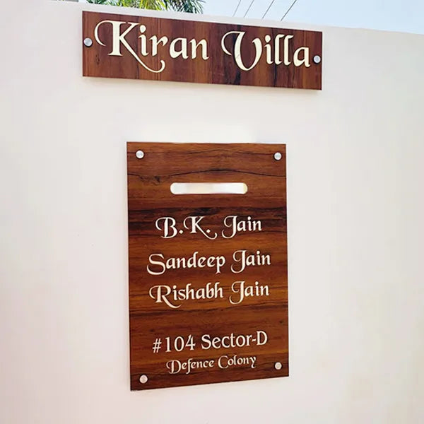 Wooden Acp Acrylic Name Plate 003